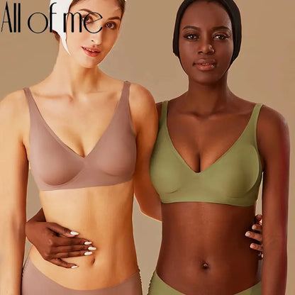 Seamless Women's Soft Fit Wireless Bra and Underwear