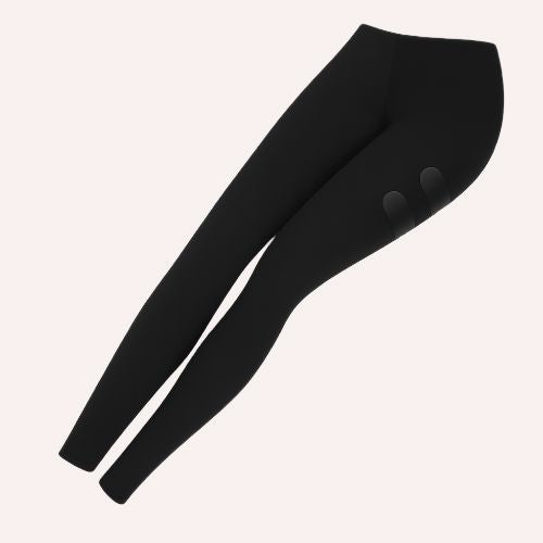 Leggings FitCurve Senselle en color negro dobladas