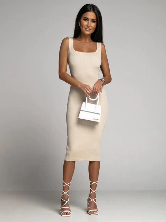 2022 Summer Simple Solid Color Sleeveless Dress