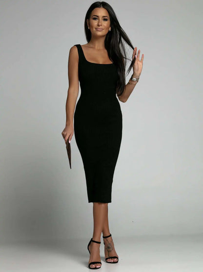 2022 Summer Simple Solid Color Sleeveless Dress